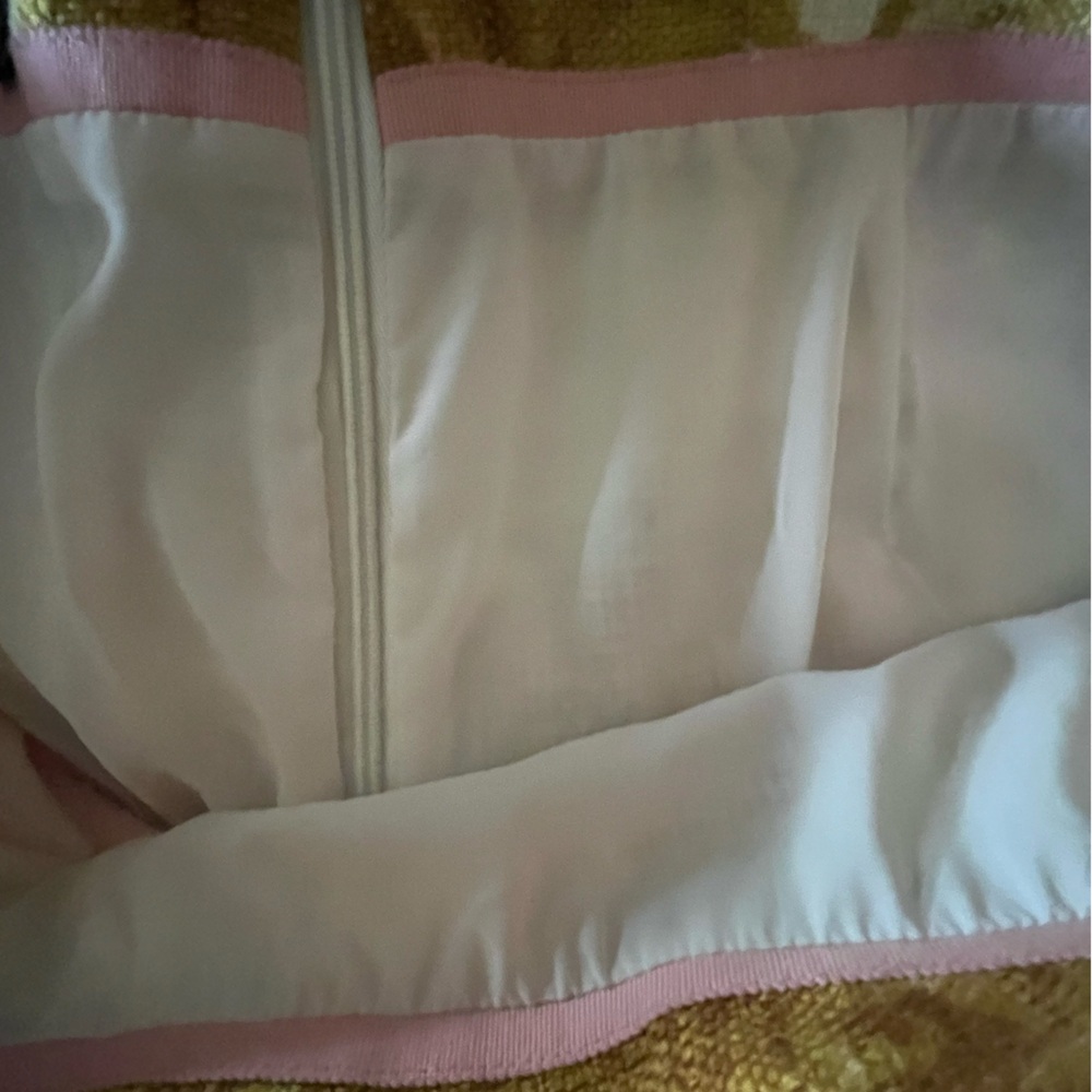 Talbots Women’s Size 10 Pencil Skirt Julianne Moore Era Ivory Gold - Picture 9 of 9